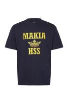 Andö T-Shirt Tops T-shirts Short-sleeved Navy Makia