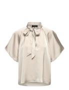 Beckiabbwendi Blouse Tops Blouses Short-sleeved Beige Bruuns Bazaar