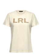 French Knot-Logo Cotton Jersey Tee Tops T-shirts & Tops Short-sleeved ...