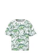 Nmmvalther Ss Nreg Top Tops T-shirts Short-sleeved Green Name It