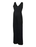 Mlivy Sl Jrs V-Neck Jumpsuit Noos Jumpsuit Haalari Black Mamalicious