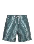 Pull-On Seersucker Swim Trunk Uimashortsit Blue Abercrombie & Fitch
