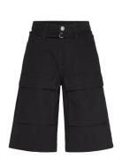 Low Rise Cargo Cotton Twill Jorts Bottoms Shorts Casual Shorts Black M...