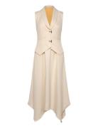 2347 Matte Sheer Tailoring, Tailore Designers Knee-length & Midi White...