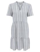 Onltiri-Caro S/S V-Neck Lin Dress Cc Pnt Lyhyt Mekko Blue ONLY
