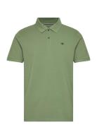Basic Polo With Contrast Tops Polos Short-sleeved Green Tom Tailor