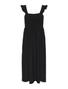 Pcluna Smock Strap Dress Sa Bc Polvipituinen Mekko Black Pieces