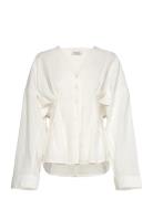 Rodebjer Horst Linen Tops Blouses Long-sleeved White RODEBJER