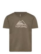 Funtime T-Shirt Sport T-shirts Short-sleeved Khaki Green Viking