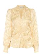 Gzdalila Ls Blouse Tops Blouses Long-sleeved Yellow Gestuz
