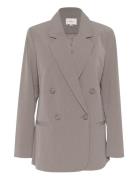 Gzjoelle Mel. Pinstripe Blazer 2.0 Blazers Double Breasted Blazers Gre...