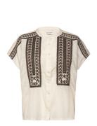 Myall Shirt Ss Tops Shirts Short-sleeved Beige Lollys Laundry