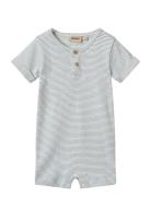 Jumpsuit S/S Alfred Jumpsuit Haalari Blue Wheat