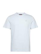 Watson Slub Tee Designers T-shirts Short-sleeved Blue Morris