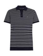 Essential Cotton Knitted Polo Tops Polos Short-sleeved Navy Tommy Hilf...