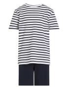 S/S Jersey Pj Set Pyjamasetti Pyjama Navy Tommy Hilfiger