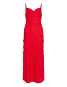 Vireja Waterfall Strap Dress/Dc/Ka Maksimekko Juhlamekko Red Vila