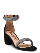 Bialisbon Sandal Rhinest Faux Suede Korolliset Sandaalit Black Bianco