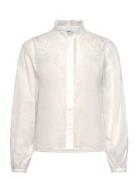 Leony Tops Blouses Long-sleeved White SUNCOO Paris