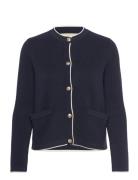 Cotton Knit Jacket Tops Knitwear Cardigans Navy GANT