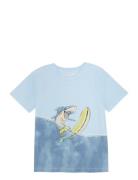 T-Shirt Ss Tops T-shirts Short-sleeved Blue Minymo