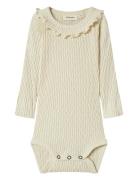 Nbffiducia Ls Slim Body Lil Bodies Long-sleeved Cream Lil'Atelier