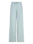 Linen Wide-Leg Pant Bottoms Trousers Wide Leg Blue Lauren Ralph Lauren