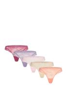 Lace String 5-Pack Stringit Alusvaatteet Multi/patterned Missya