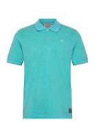 Melange Regular Fit Polo Tops Polos Short-sleeved Green Scotch & Soda