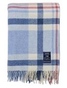 Checked Recycled Wool Throw Home Textiles Cushions & Blankets Blankets...
