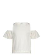 Cut-Out T-Shirt Tops T-shirts Short-sleeved White Mango