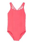 Swimsuit W. Stucture Uimapuku Uima-asut Pink Color Kids