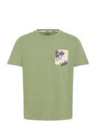 Bhjem Tee Tops T-shirts Short-sleeved Green Blend