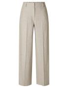 Slfmargo-Tara Mw Wide Pant Bottoms Trousers Wide Leg Cream Selected Fe...