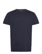 Thomas Knitted T-Shirt Tops T-shirts Short-sleeved Navy Clean Cut Cope...