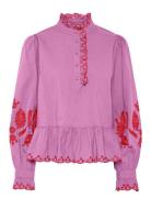 Yasbrimu Ls Top Tops Blouses Long-sleeved Pink YAS