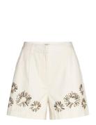 Embellished High Rise Shorts Bottoms Shorts Casual Shorts Cream Scotch...