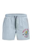 Jpstmaui Jjswim Leg Print Akm Jnr Uimashortsit Blue Jack & J S