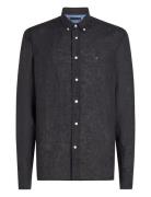 Pigment Dyed Li Solid Rf Shirt Tops Shirts Casual Black Tommy Hilfiger