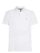 Linen Pique Reg Polo Tops Polos Short-sleeved White Tommy Hilfiger