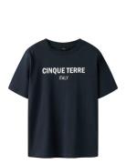 Nlmfaca Ss L Top Tops T-shirts Short-sleeved Navy LMTD