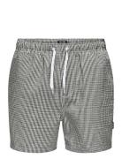 Onsted Stripe Seersucker Swim Noos Uimashortsit Black ONLY & SONS