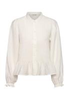 Pzisabelle Ls Shirt Tops Shirts Long-sleeved White Pulz Jeans
