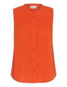 Kapauline Top Tops Blouses Sleeveless Orange Kaffe