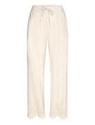 Fqlinus-Pants Bottoms Trousers Wide Leg Cream FREE/QUENT