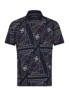 Sailing Aop Reg Polo Tops Polos Short-sleeved Navy Tommy Hilfiger