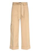 Pleated Cotton Twill Wide-Leg Cargo Pant Bottoms Trousers Cargo Pants ...
