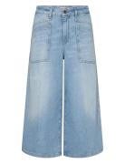 Mmculotte Sagai Jeans Bottoms Jeans Wide Blue MOS MOSH