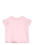 Short-Sleeved Cotton T-Shirt Tops T-shirts Short-sleeved Pink Mango