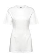Structured Mini T-Shirt Dress Lyhyt Mekko White Monki